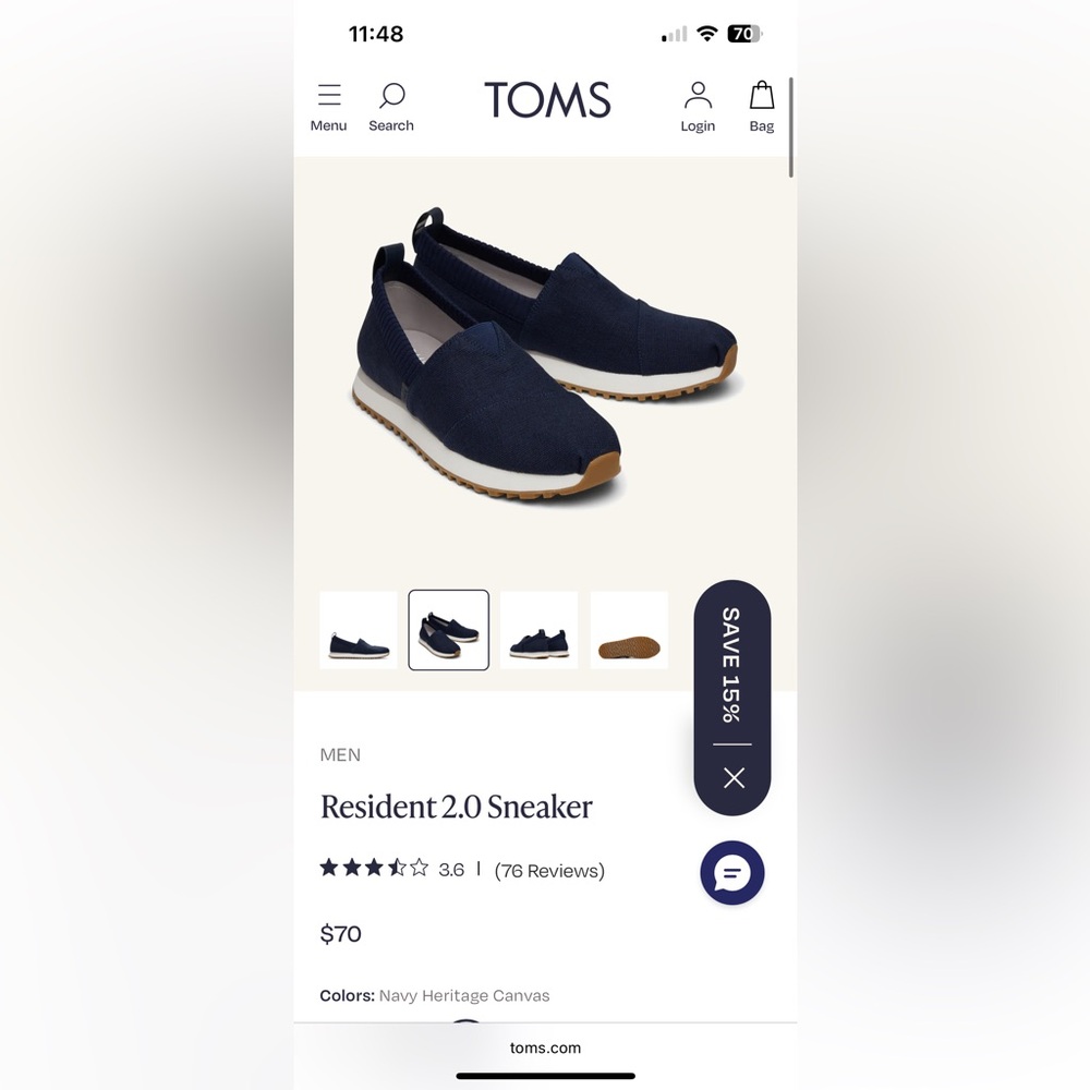 TOMS Dark Blue Resident Sneakers
